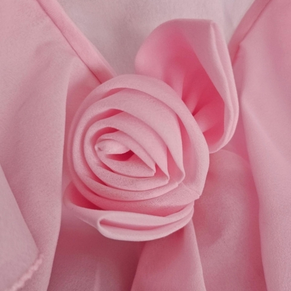 Christian Dior Vintage Pink Ruffle Kaftan Caftan Long Sleeve Maxi Hostess Dress - Picture 8 of 9